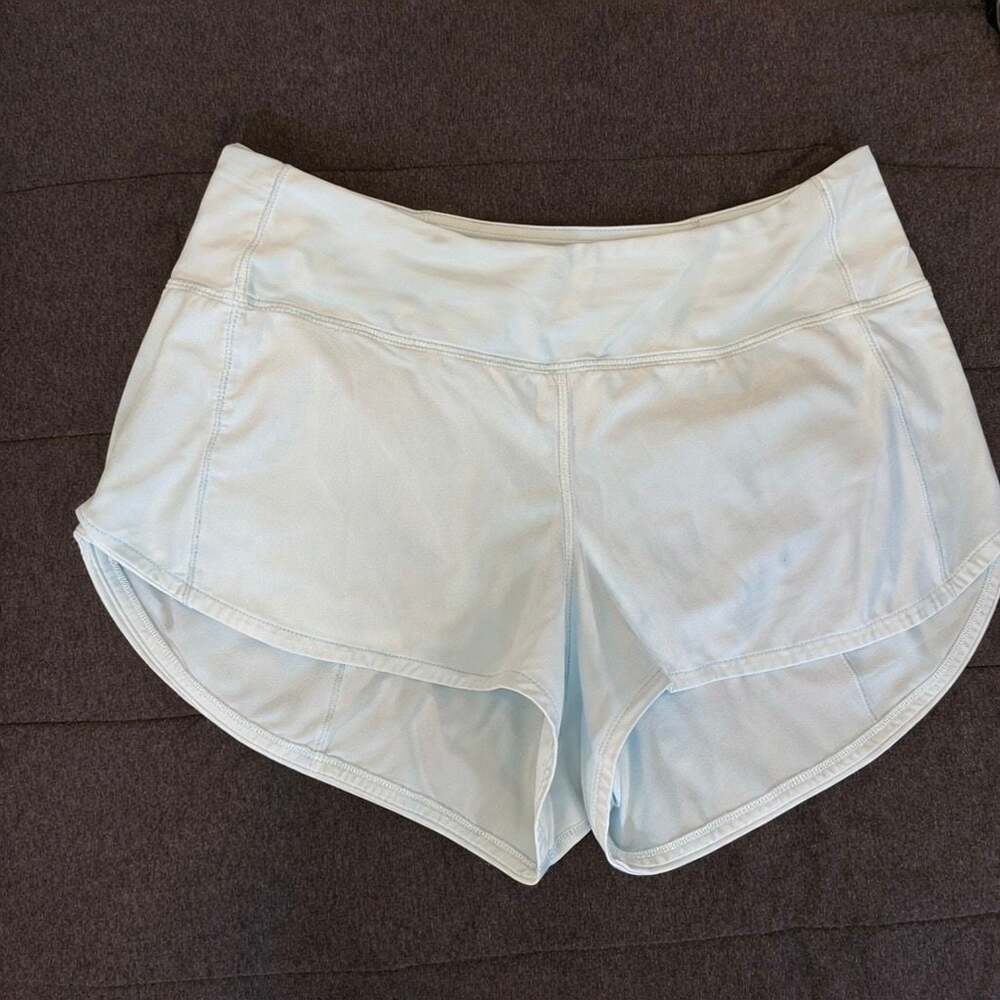 Lululemon Speed Up Low Rise Lined Short 2.5" Powder Blue Size 10